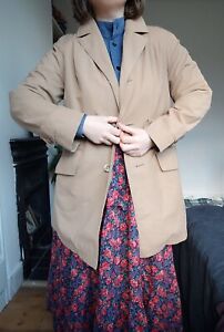 VINTAGE BURBERRY'S WOOL LINING beige trench coat jacket size S M