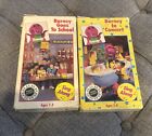 Barney in Concert (VHS, 1991) Sing Along Barney Goes To School VHS Lot