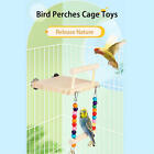 Bird Platform Wooden Parakeet Toys With Swing for Cage Bird Perches
