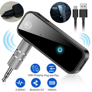 Bluetooth 5.0 Adapter 3.5mm Jack Aux Dongle 2-in-1 Wireless Transmitter Receiver