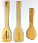 3 Piece Set of Bamboo Kitchen Cooking Utensils tools Spoon Spatula Wooden B-3023