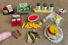 Food Lot Doll house Miniatures cheese vegetables meat salad kitchen Barbie
