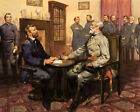 General Grant Meets Robert E. Lee Oil Painting Giclee Printed on canvas L2229