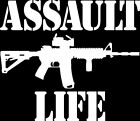 Assault Life AR15  Die Cut Vinyl Car Window Decal Sticker US Seller