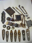 Large Lot Antique Door Knobs Locks Handles Plates Keyhole Backplates Chains