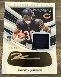 New Listing2023 Panini Immaculate ROSCHON JOHNSON ROOKIE EYE BLACK PATCH AUTO RPA /99 RC 🔥