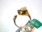 EFFY STERLING SILVER0.11 CTW DIAMONDS PANTHER RING -SIZE 7.5US-NEW-RETAIL$850