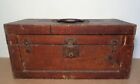 Old Vintage Antique Wood Tool Box Marked J C Penney Co Sioux Falls S D Carpentry