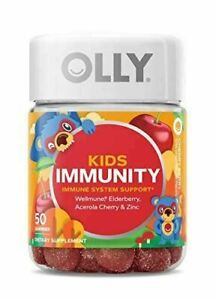 Olly Kids Immunity Wellmune Elderberry, Acerola Cherry and Zinc - 50 Gummies