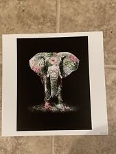 Tye Dye Majestic Elephant Display Poster 12”x12”