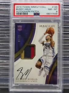 New Listing2016-17 Immaculate Collection Buddy Hield RPA Rookie Patch Auto RC #68/99 PSA 8
