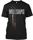 Millsaps Family American Flag T-Shirt Made in the USA Size S to 5XL