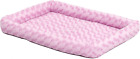 Bolster Dog Bed 18L-Inch Pink Dog Bed or Cat Bed W/ Comfortable Bolster | Ideal