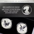 2021 American Eagle Reverse Proof Two-Coin Designer Edition Set