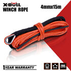 X-BULL 1/6''x50' Synthetic Winch Rope Line Orange Recovery Cable 8000LBS 4WD
