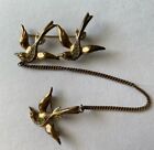 Antique Chatelaine Bird Brooch Pin
