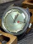 Rare Man wristwatch SLAVA 26 jewels day date Russian watch
