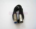 3Ft Foot XLR 3-Pin Male to Female Microphone Audio Mic Shielded Cord Cable 3 Ft
