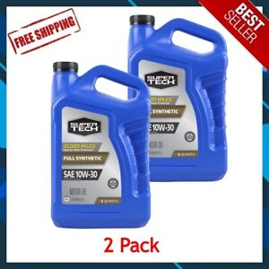 🔥COMBO 2 PACK🔥 Super Tech Full Synthetic SAE 10W-30 Motor Oil, 5 Quarts