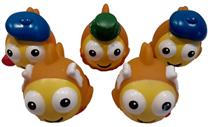 SmileMakers GOLDFISH SWIM SCHOOL Squeezable Rubber Bath Pool Toys 5 in Lot