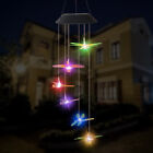 Color Changing LED Dragon Fly Solar Wind Chimes Home Garden Decor Lights Lamp