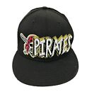 New Era Pittsburgh Pirates Fitted 7 3/8 Rum Bay Baseball Cap Hat Wool Black MLB