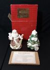 Fitz and Floyd Christmas Salt & Pepper Shakers Snowy Woods Santa And Tree Bunny