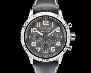 Breguet 3817ST/X2/3ZU Type XXI Flyback SS Grey Dial WITH BOX + PAPERS