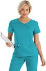 Urbane Ultimate 9577 Sophie Crossover Tunic Teal Scrub Small