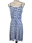 UNIQLO Blue Floral Printed Spaghetti-Strap Camisole Dress - Women's S (EUC)