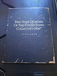 First State Quarters Of The United States Collectors Map 1999-2008 Complete Set
