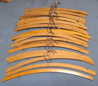 Lot of 22 Curved Vintage Wooden Clothes Hangers Plain Mixed