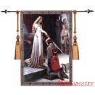 Medieval Knight Accolade Woven Fine Art Tapestry Jacquard Wall Hanging 39