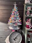 Ceramic Christmas Tree lighted 13”