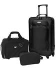 3-Piece  Carry-on Luggage Set, Black