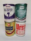 Vintage Texaco Oil cans, Outboard, Ursa ED, Havoline, Transmission Fluid LOT