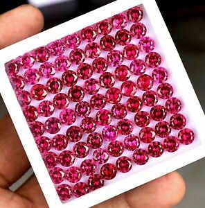 Natural Pink Ruby Certified Jewellery Use Gemstone 6 MM Round 20 Pcs Lot