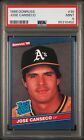 1986 Donruss Jose Canseco Rated Rookie #39 PSA 9 MINT