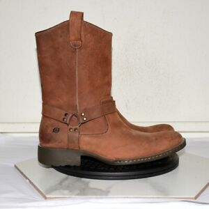Born Boots Engineer Harness Boot Leather Brown Men US 12