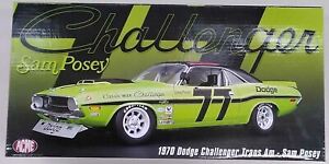 ACME 1/18 1970 Dodge Challenger Trans AM-Sam Posey Street ver. Lime Green x BLK