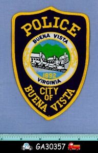 BUENA VISTA VIRGINIA Police Shoulder Patch OLD STEAM RAILROAD TRAIN CITY HALL