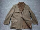 vintage 1950s coat ALPACA topcoat TWEED jacket 46 brown CAMPACA hollywood mohair