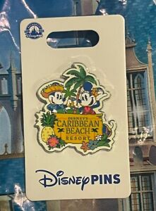 Disney Caribbean Beach Resort Mickey And Minnie Mouse Pin New OE Pin New
