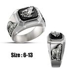Unique Mens Fashion Silver Wolf Ring Jewelry Halloween Christmas Gifts Size 6