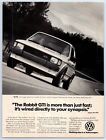 Volkswagen Rabbit GTI Black & White Hatchback 1983 Print Ad 8