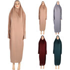 Muslim Burqa Ramadan Robe Women Maxi Dress Khimar Hijab Prayer Abaya Kaftan Gown