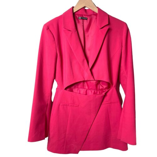 ZARA Cutout Blazer Dress Raspberry Pink Bloggers Favorite Mini Dress Medium