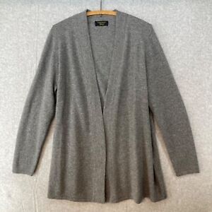 Charter Club Luxury XL 100% Cashmere Grey Open Front Cardigan ••Very Soft!