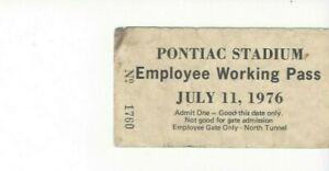 Elton John July 11, 1976 Pontiac Stadium Silverdome Concert Ticket Michigan Pass
