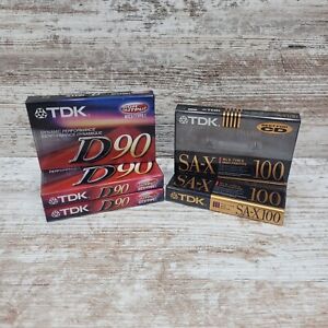 5 Lot TDK Blank Cassette Tapes 2 SA-X High Bias Type II 100 Min ~ 3 D-90 Min New